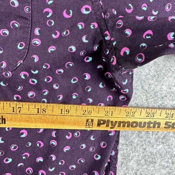 Katin Shirt Mens Large Purple Geometric Surf Beach Ocean Preppy Button SS Pocket - Picture 8 of 12
